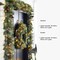 Set of 5 24"D Pre-Lit Glittered Pine Cone Christmas Wreath & 9FT Garland & 4FT Porch Tree Set